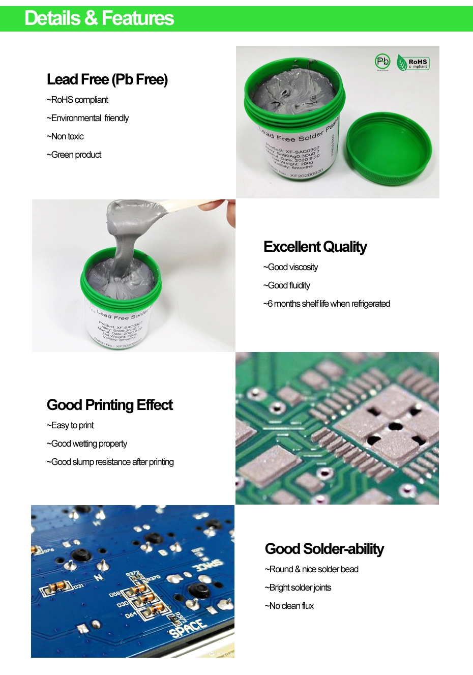 Lead Free Solder Paste Material